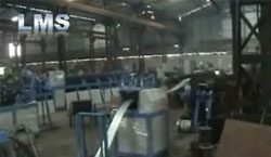 GOODS RACK ROLL FORMING MACHINE WITH ON-LINE HOLE-PUNCHI